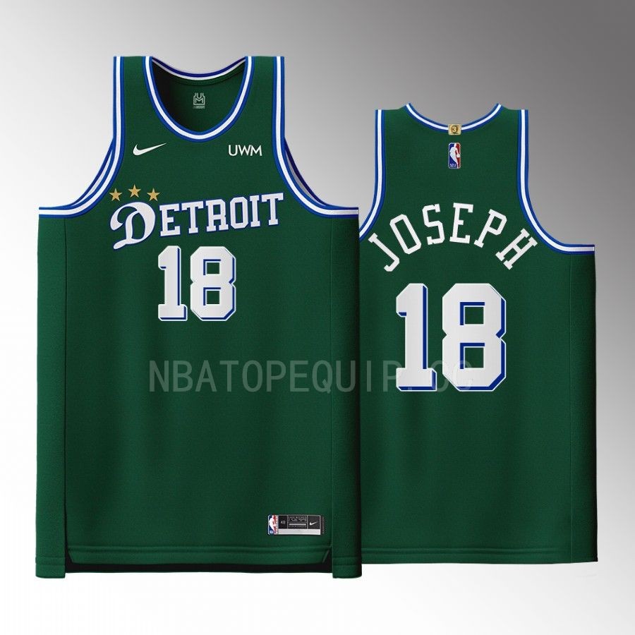 Detroit Pistons #18 Cory Joseph Green Jersey City Edition