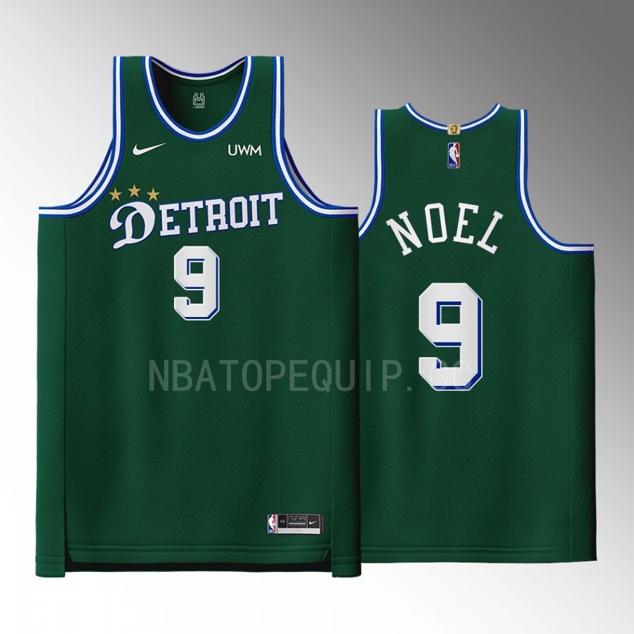 Detroit Pistons #9 Nerlens Noel Green Jersey City Edition