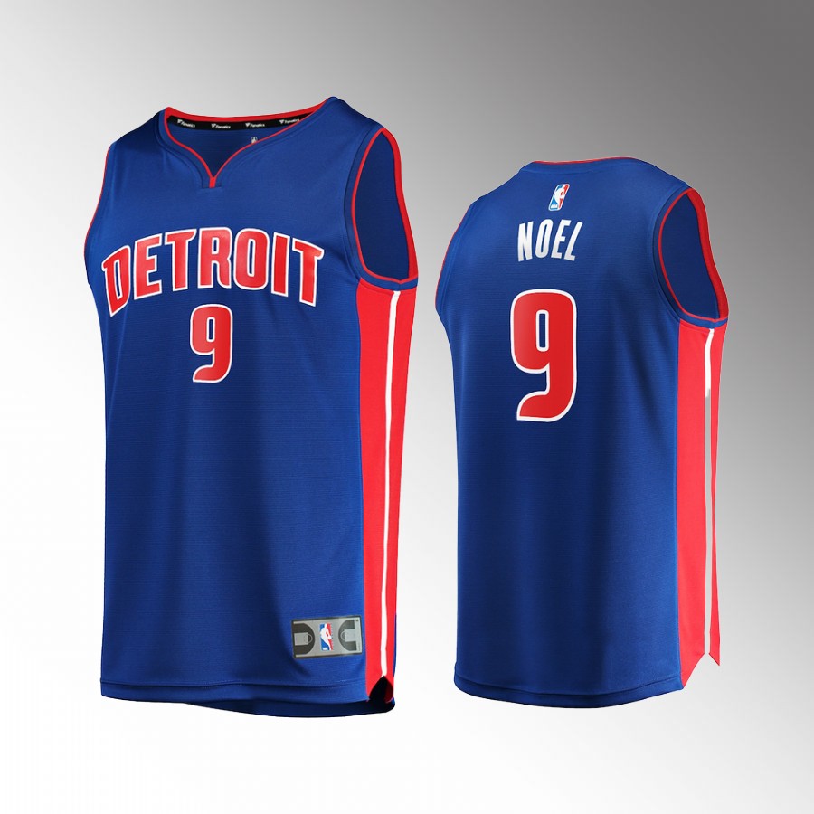 Detroit Pistons #9 Nerlens Noel Icon Edition Jersey Fast Break Blue