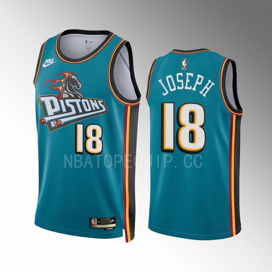 Detroit Pistons Cory Joseph Classic Edition Teal #18 Jersey Swingman