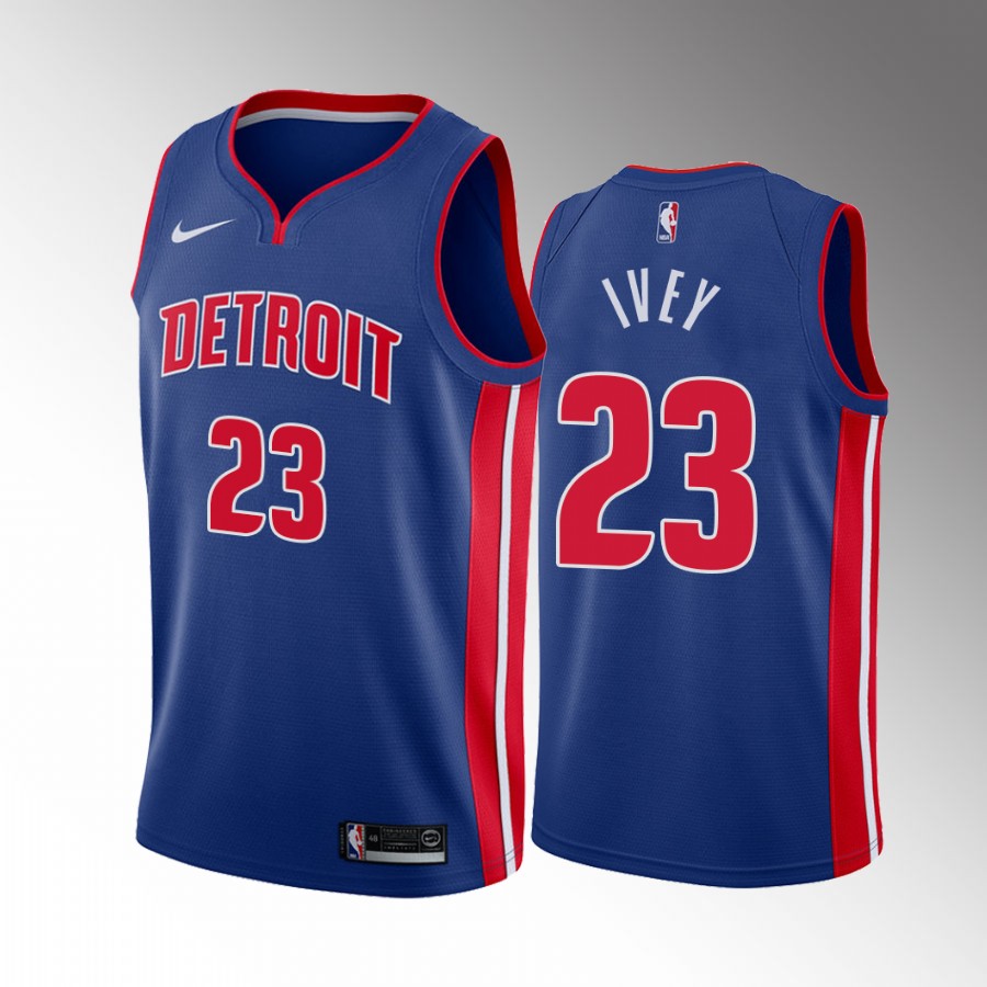 Detroit Pistons Jaden Ivey Draft #23 Blue Jersey Icon Edition Purdue Boilermakers