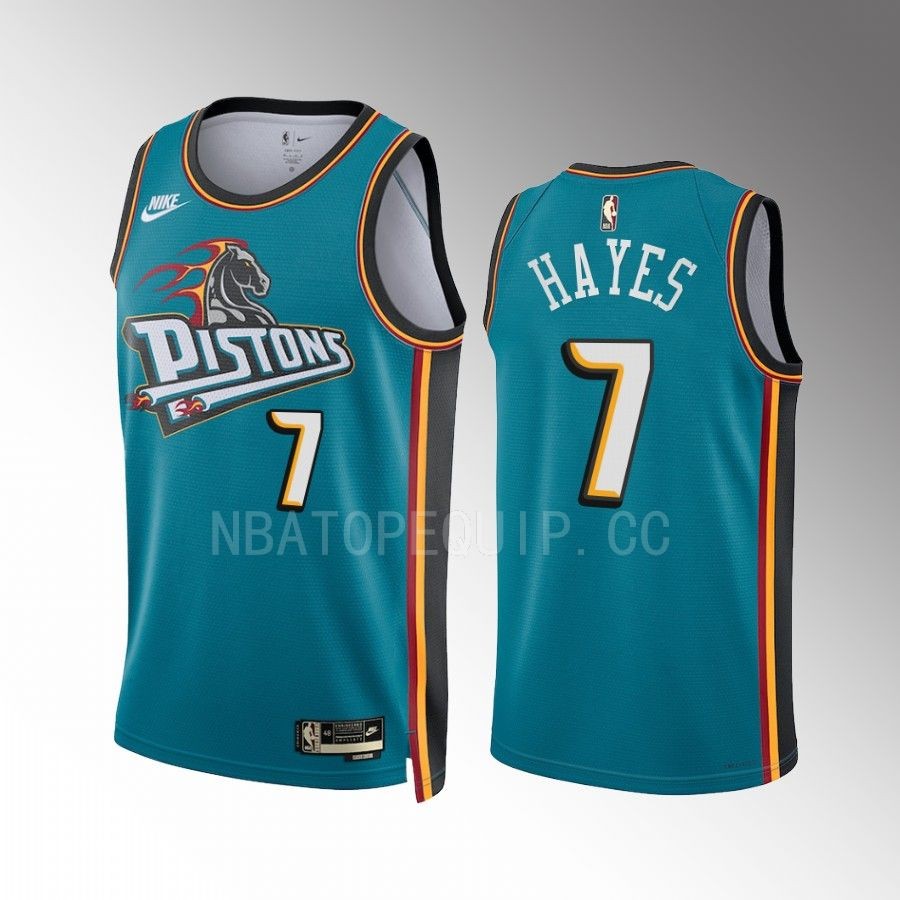 Detroit Pistons Killian Hayes Classic Edition Teal #7 Jersey Swingman