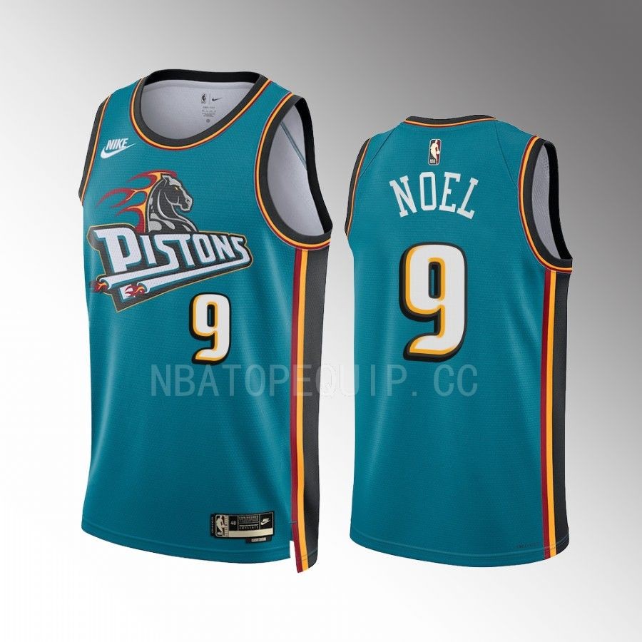Detroit Pistons Nerlens Noel Classic Edition Teal #9 Jersey Swingman