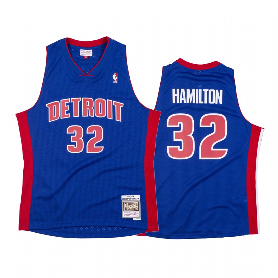 Detroit Pistons Richard Hamilton #32 Blue Rip Throwback Jersey