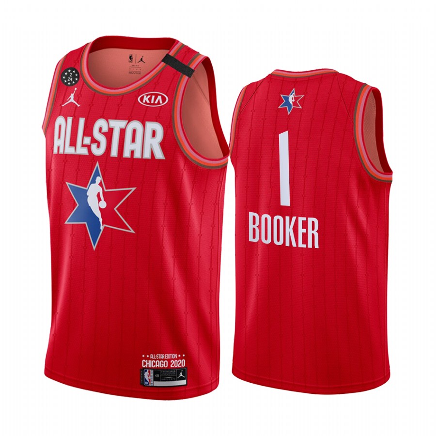Devin Booker #1 Kobe Forever All-Star Game Jersey Reserves Phoenix Suns Red Men's