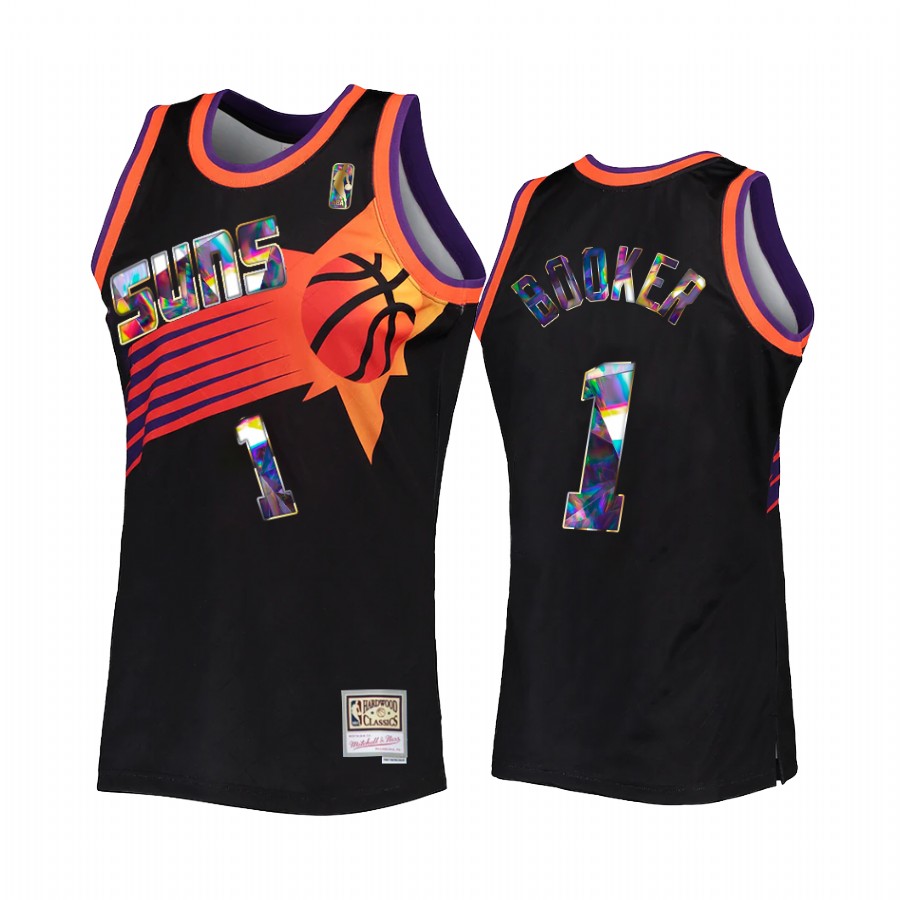 Devin Booker #1 Phoenix Suns 75th Anniversary Diamond Jersey Black
