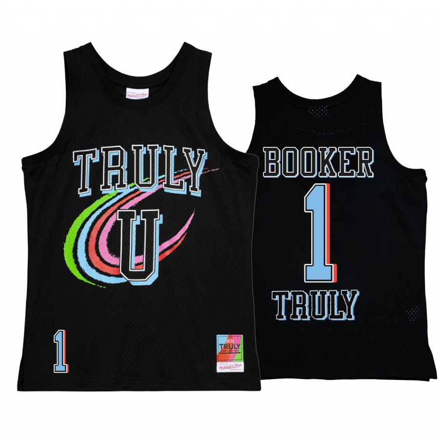 Devin Booker 1 Phoenix Suns Truly U Black Jersey Mitchell Ness Tank