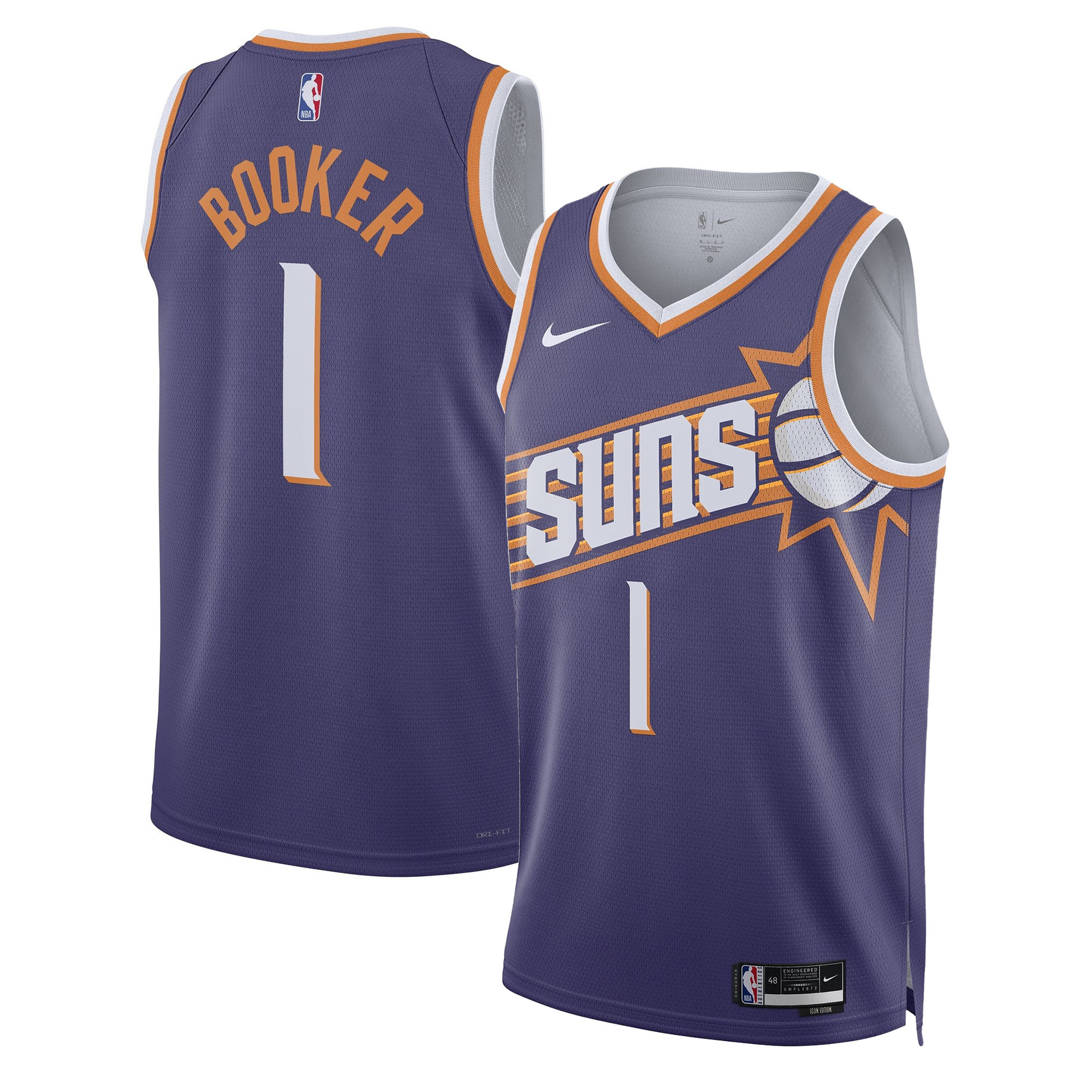 Devin Booker Men's Phoenix Suns Swingman Purple Jersey - All Stitched