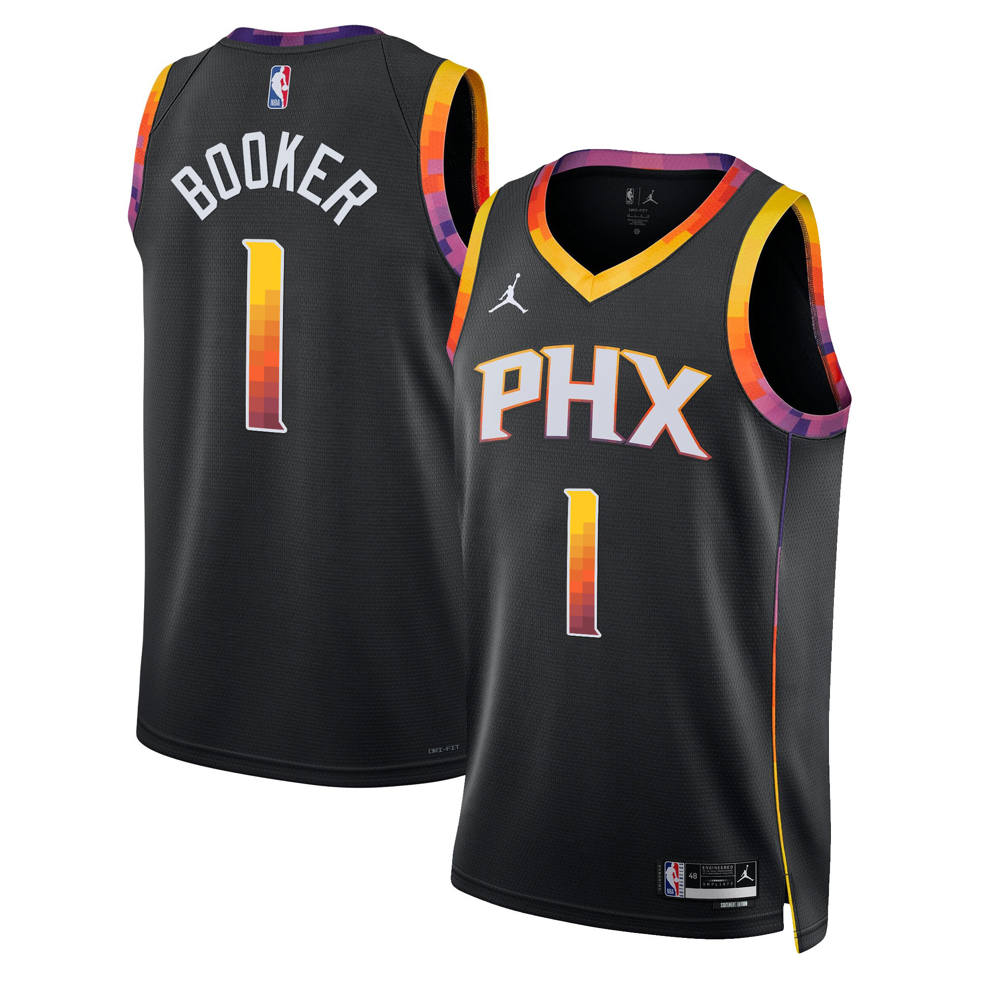 Devin Booker Men's Phoenix Suns Swingman Statement Jersey - All Stitched