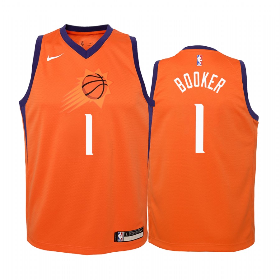 Devin Booker Phoenix Suns Statement Youth Jersey - Orange