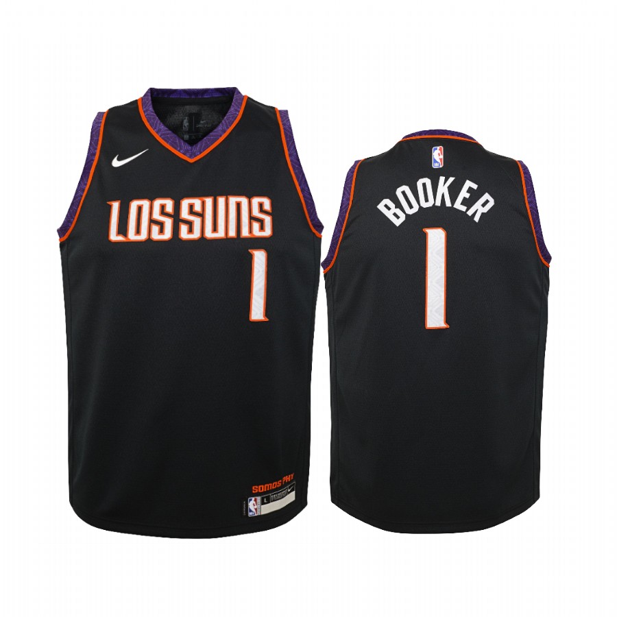 Devin Booker Phoenix Suns Black City Edition Jersey - youth
