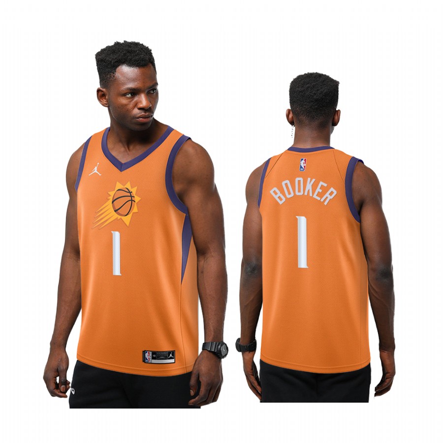 Devin Booker Phoenix Suns Orange Statement New Season Jersey