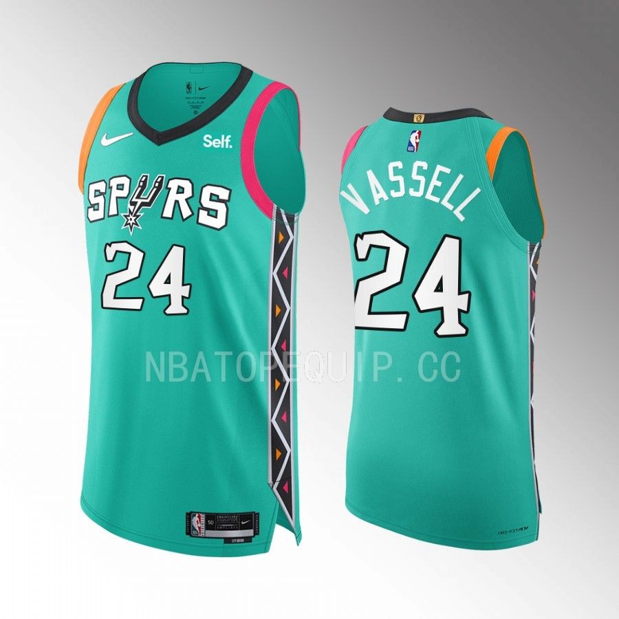 Devin Vassell San Antonio Spurs #24 City Edition Jersey Teal