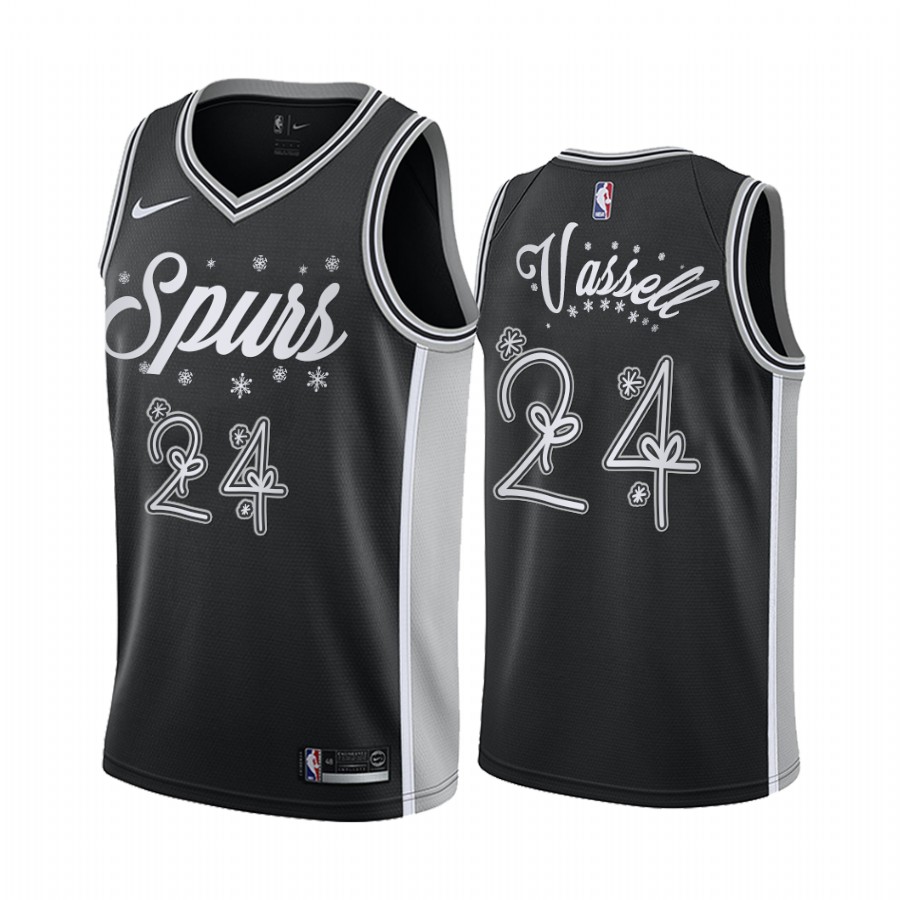Devin Vassell San Antonio Spurs Christmas Night Black Jersey Festive Special Edition