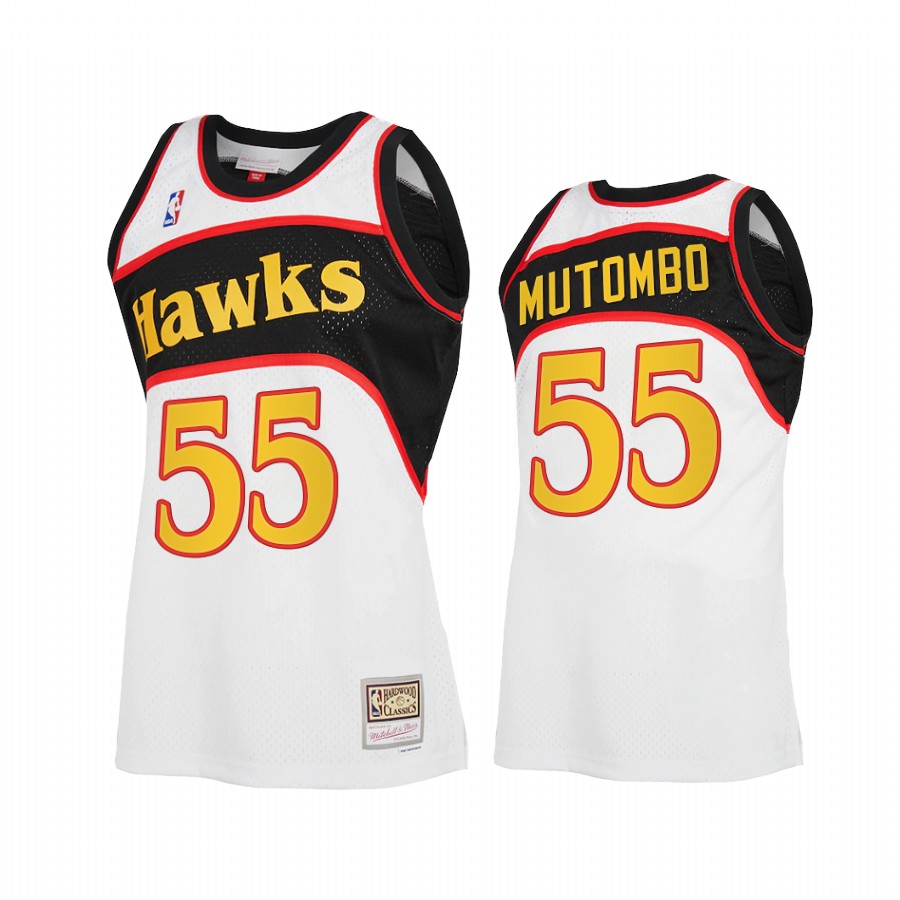 Dikembe Mutombo #55 Atlanta Hawks Reload 2.0 Jersey White