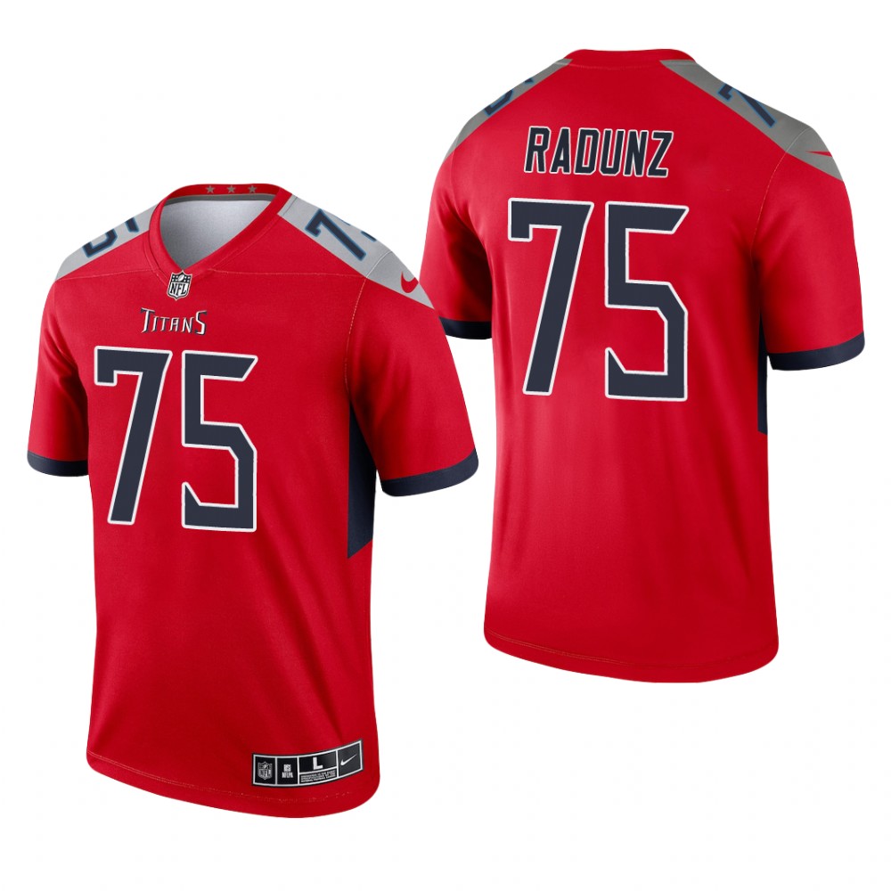 Dillon Radunz Tennessee Titans Red Jersey Inverted Legend - Men's