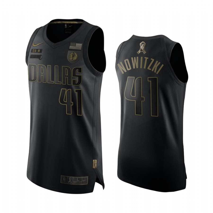 Dirk Nowitzki Dallas Mavericks Salute To Service Black Jersey