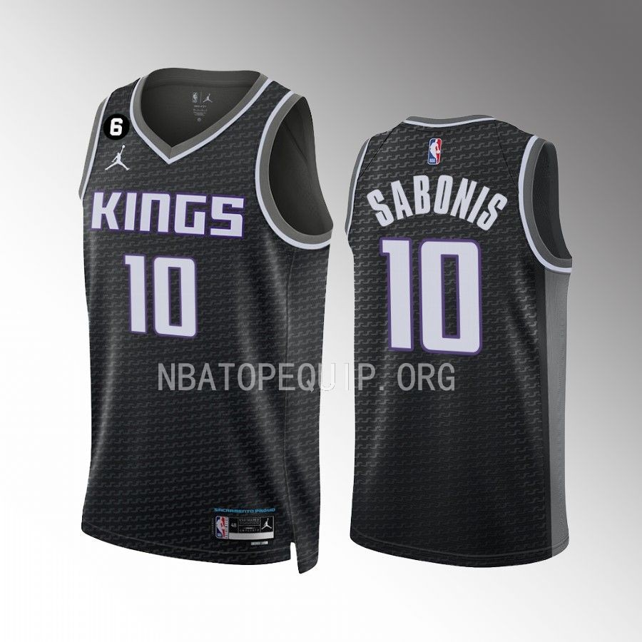 Domantas Sabonis Sacramento Kings #10 Black Jersey Statement Edition Swingman