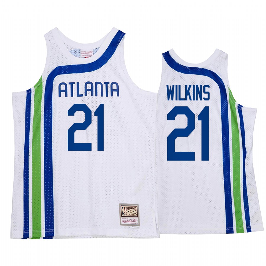 Dominique Wilkins #21 Atlanta Hawks HWC Throwback Jersey White