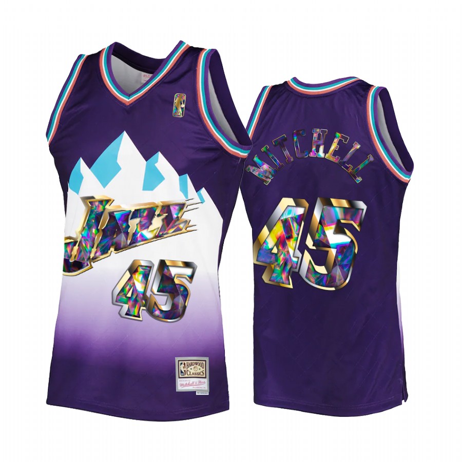 Donovan Mitchell #45 Utah Jazz 75th Anniversary Diamond Jersey Purple