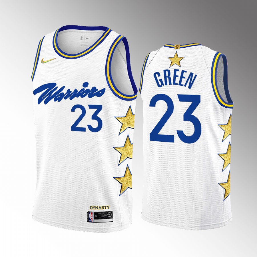 Draymond Green 7X Champs Golden State Warriors White #23 Jersey Stars Fashion