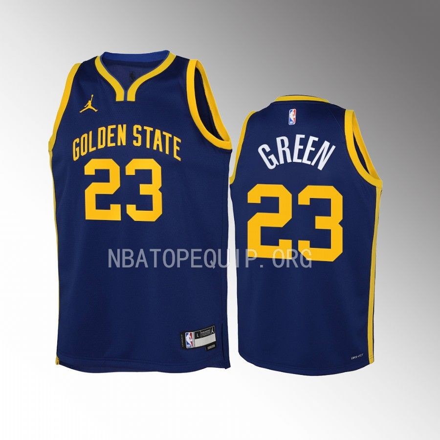 Draymond Green Golden State Warriors Statement Edition Navy Youth Jersey - Swingman