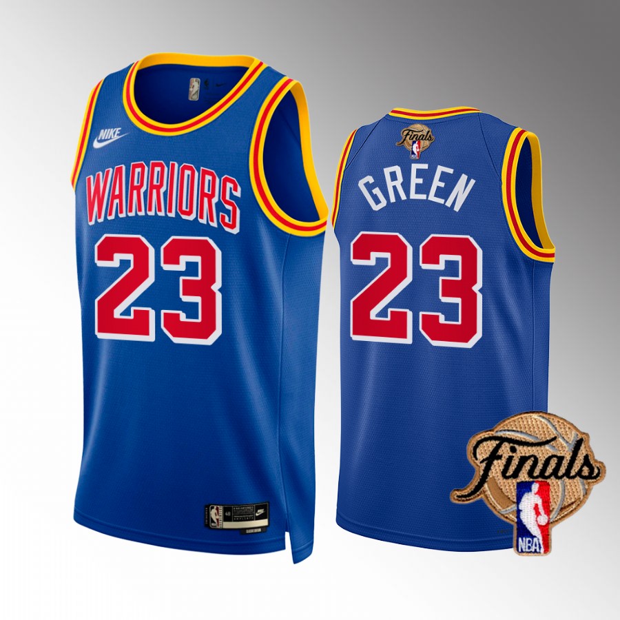 Draymond Green Golden State Warriors Finals Jersey Royal #23 Classic Dub
