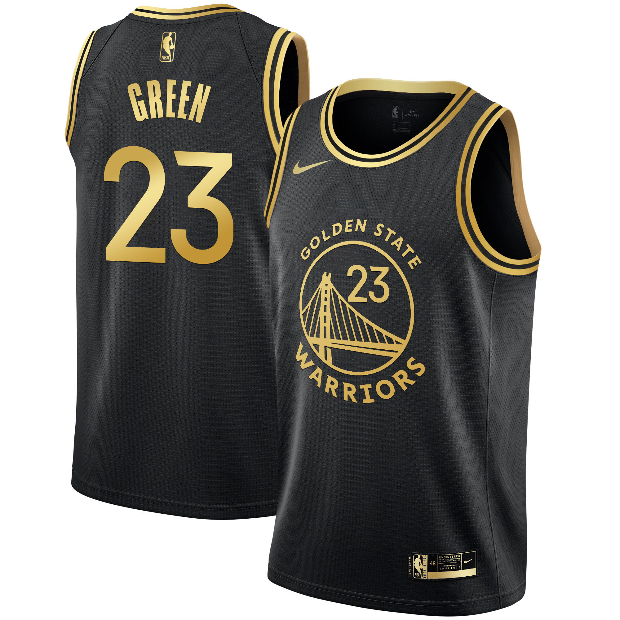 Draymond Green Men's Golden State Warriors Black Limited & Gold Black Gold Jersey - All Stitched