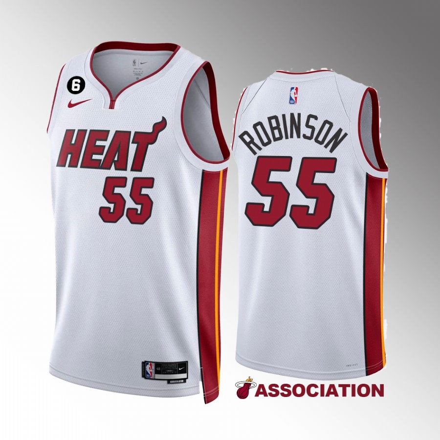 Duncan Robinson Miami Heat White #55 Association Edition Jersey NO.6 Patch