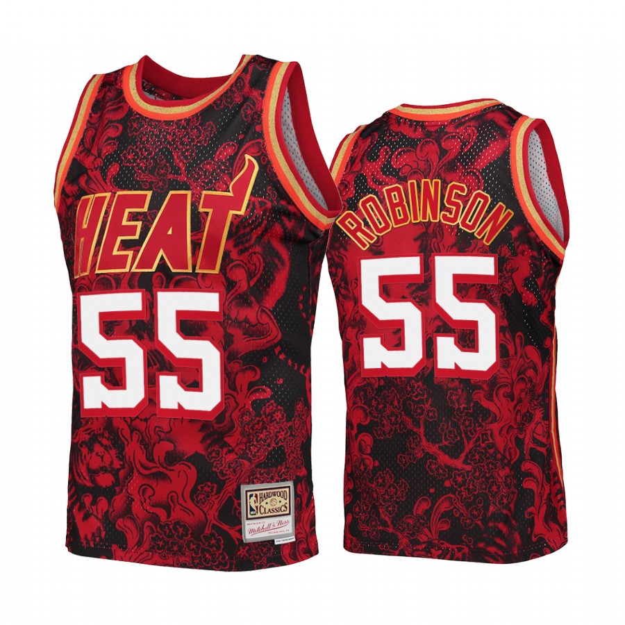 Duncan Robinson Lunar New Year Miami Heat Red Jersey Mitchell Ness