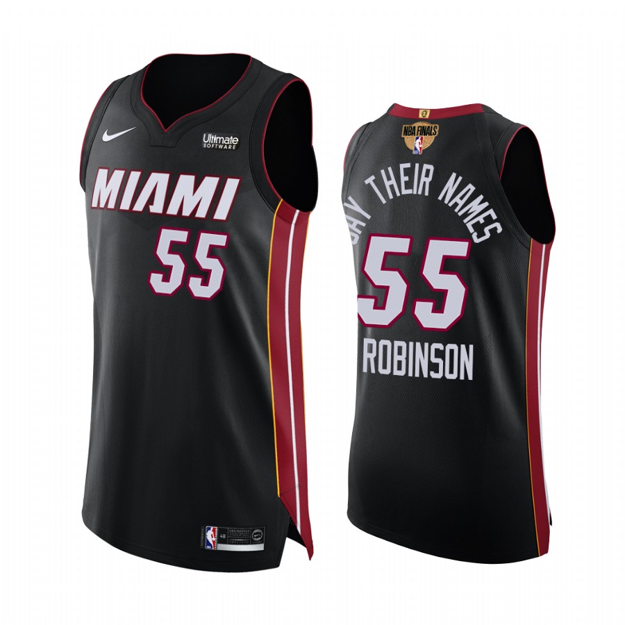 Duncan Robinson Miami Heat Finals G1 Black Jersey Say Their Names