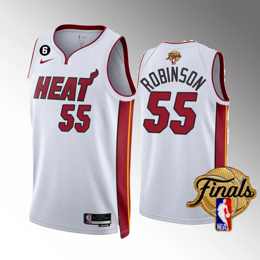 Duncan Robinson Miami Heat Finals White #55 Association Edition Jersey Men