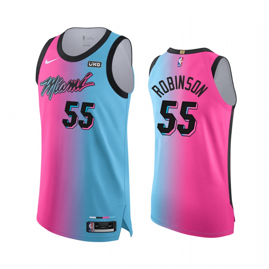 Duncan Robinson Miami Heat Blue Pink Viceversa Jersey City Edition