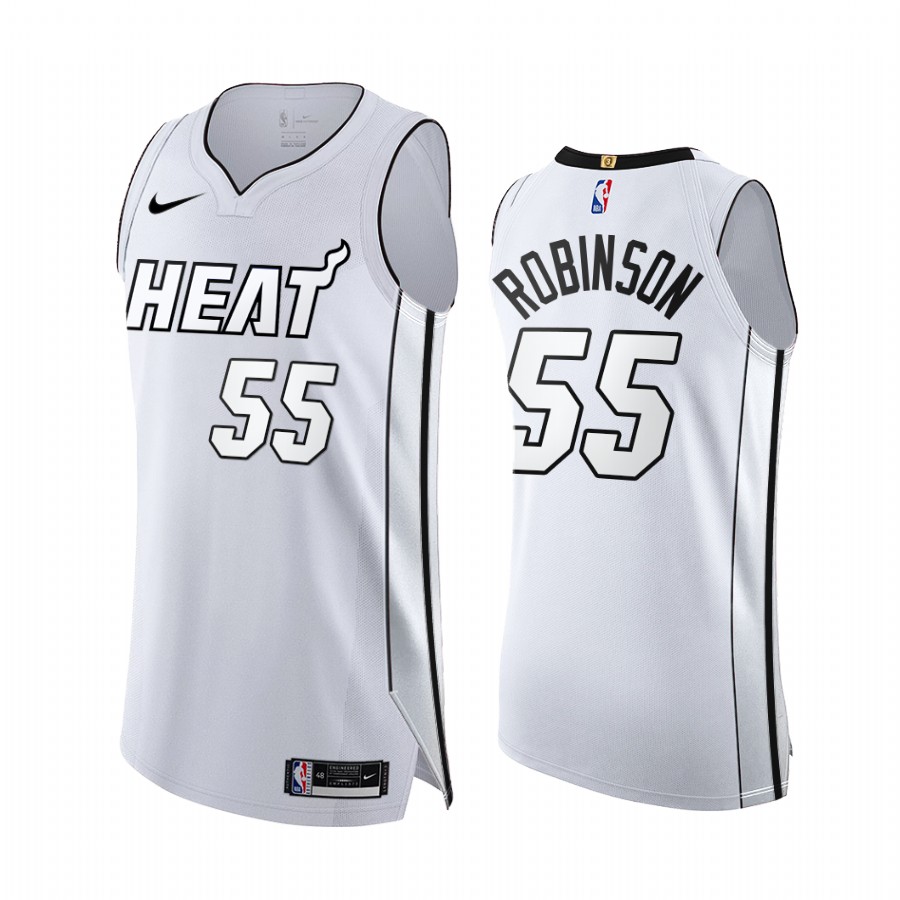 Duncan Robinson White Hot #55 Miami Heat Playoffs Jersey