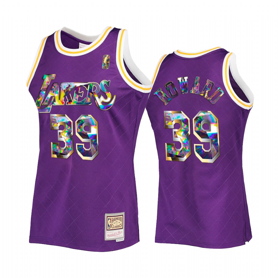 Dwight Howard 39 Los Angeles Lakers 75th Diamond Purple Jersey Hardwood Classics