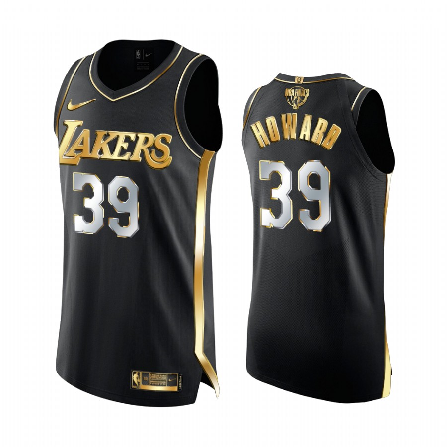 Dwight Howard Los Angeles Lakers Finals Black Jersey Golden Limited Edition
