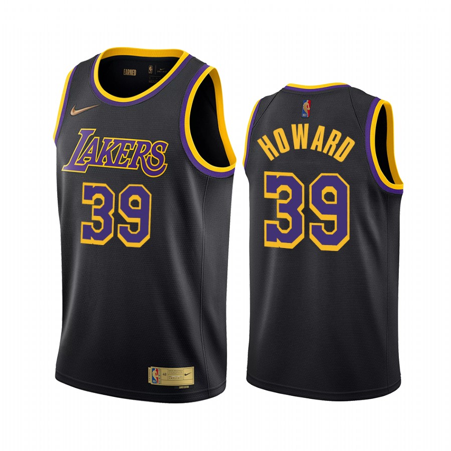 Dwight Howard Los Angeles Lakers Black Earned Edition #39 Jersey Return