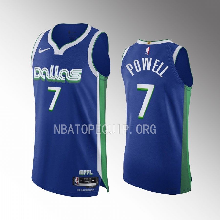 Dwight Powell Dallas Mavericks City Edition #7 Jersey Blue