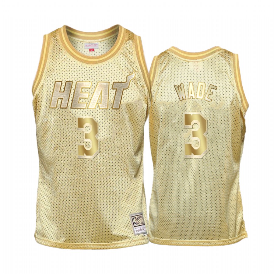 Dwyane Wade #3 Miami Heat Golden Midas SM Jersey
