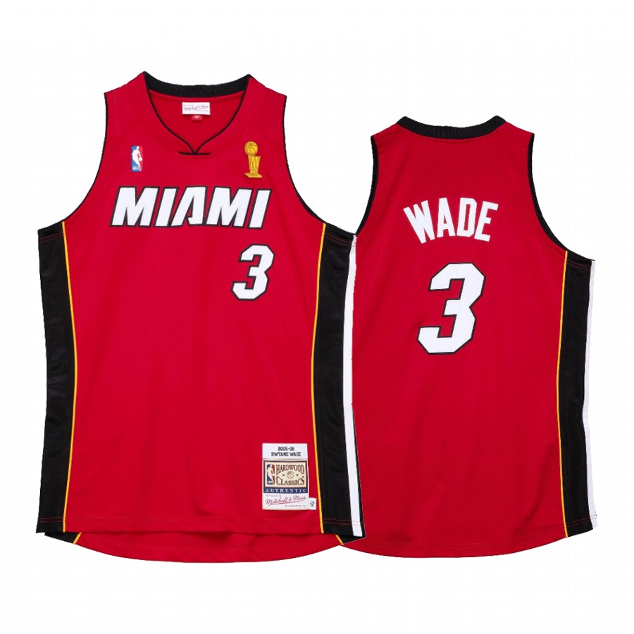 Dwyane Wade Miami Heat Red Alternate 2005-06 #3 Jersey