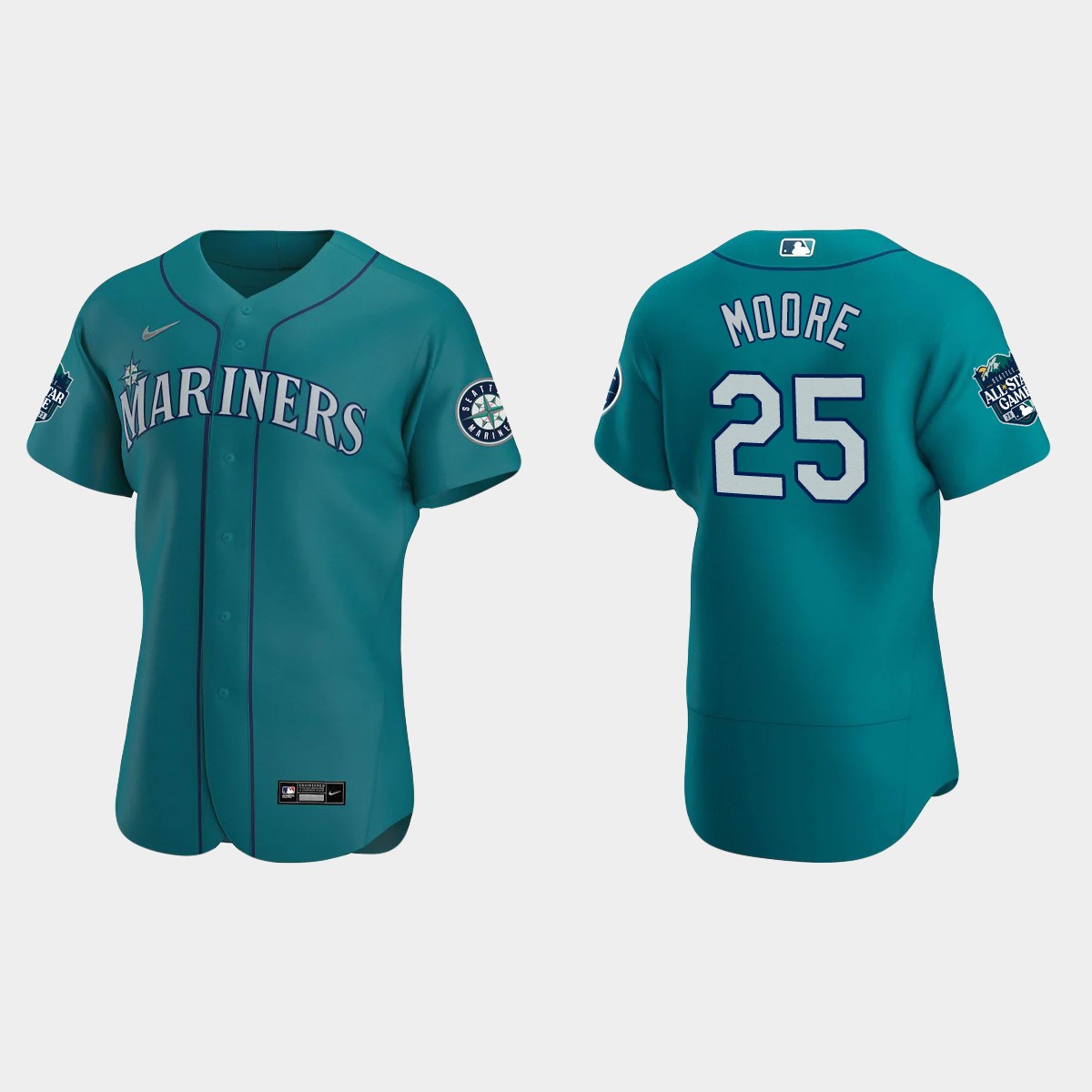 Dylan Moore Seattle Mariners All-Star Game Jersey - Aqua
