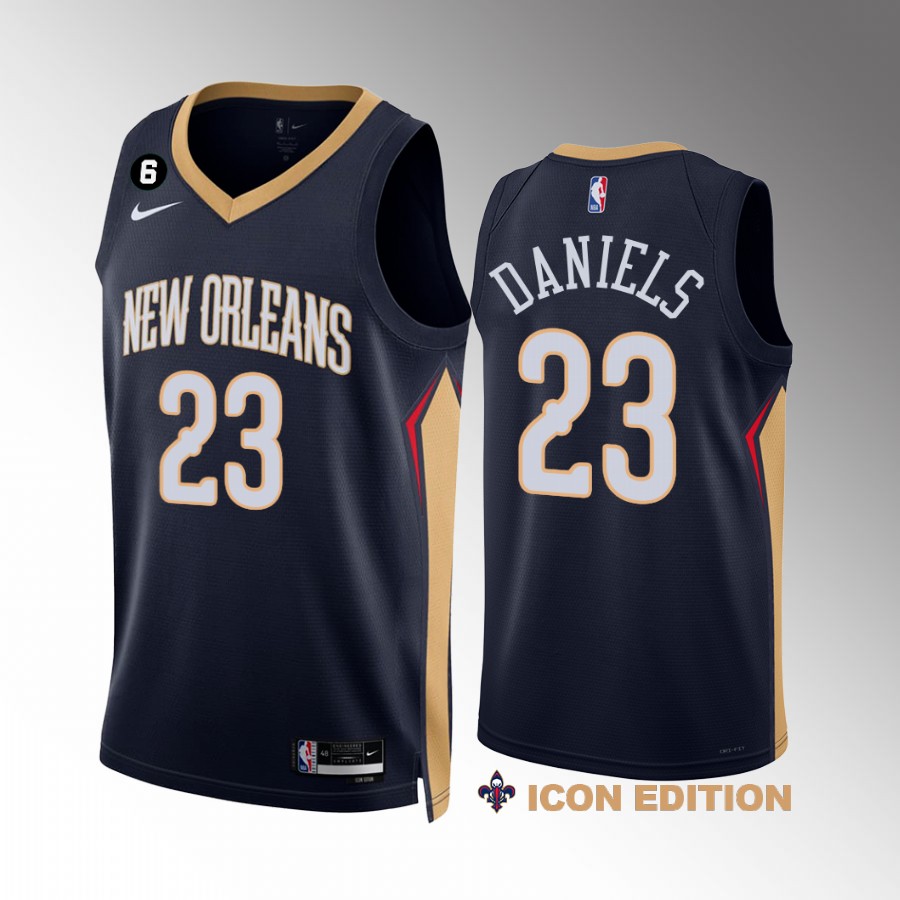 Dyson Daniels New Orleans Pelicans #23 Navy Jersey Icon Edition NO.6 Patch