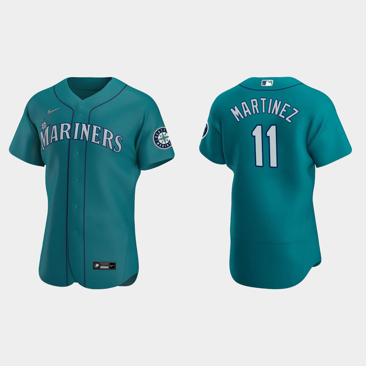 Edgar Martinez #11 Seattle Mariners Aqua Alternate Jersey