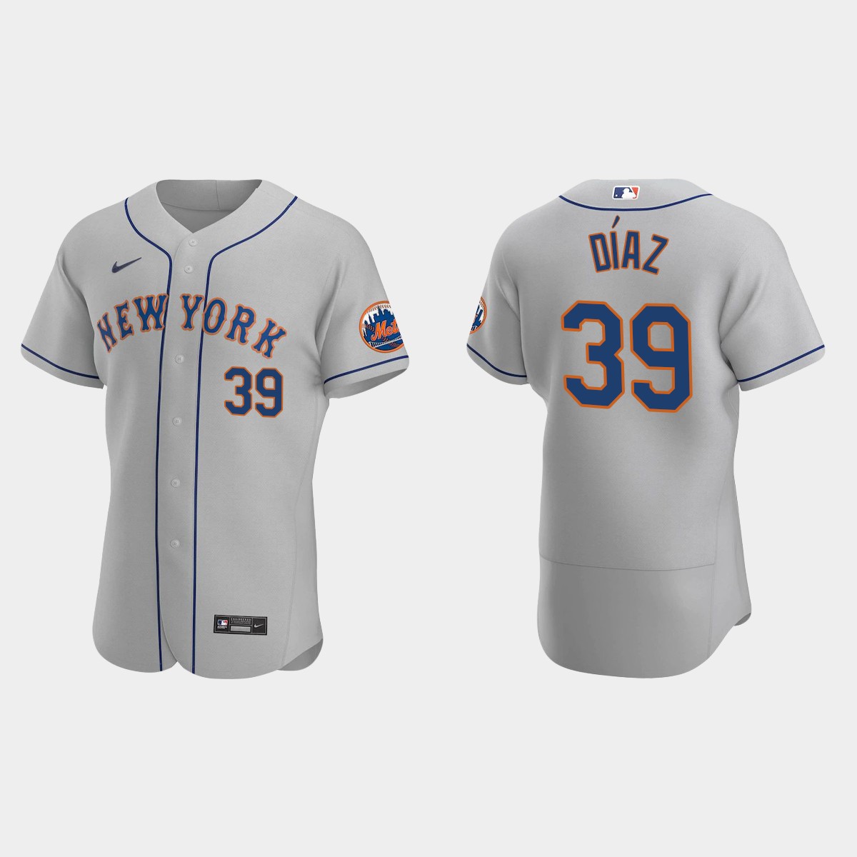 Edwin Diaz #39 New York Mets Road Jersey - Gray