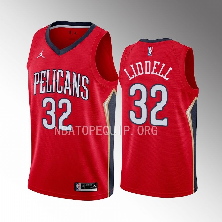 E.J. Liddell New Orleans Pelicans #32 Red Jersey Statement Edition Swingman