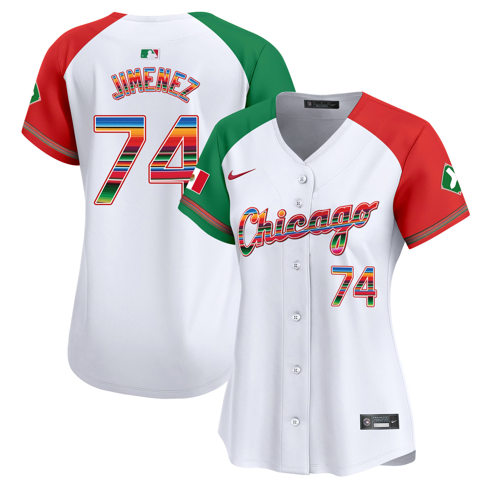 Eloy Jimenez Women's Chicago White Sox Mexico Vapor Premier Limited V3 Alternate Jersey - All Stitched