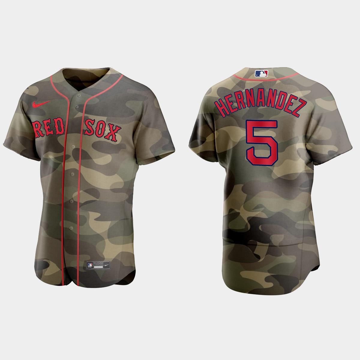 Enrique Hernandez Boston Red Sox National Armed Forces Day Jersey - Camo