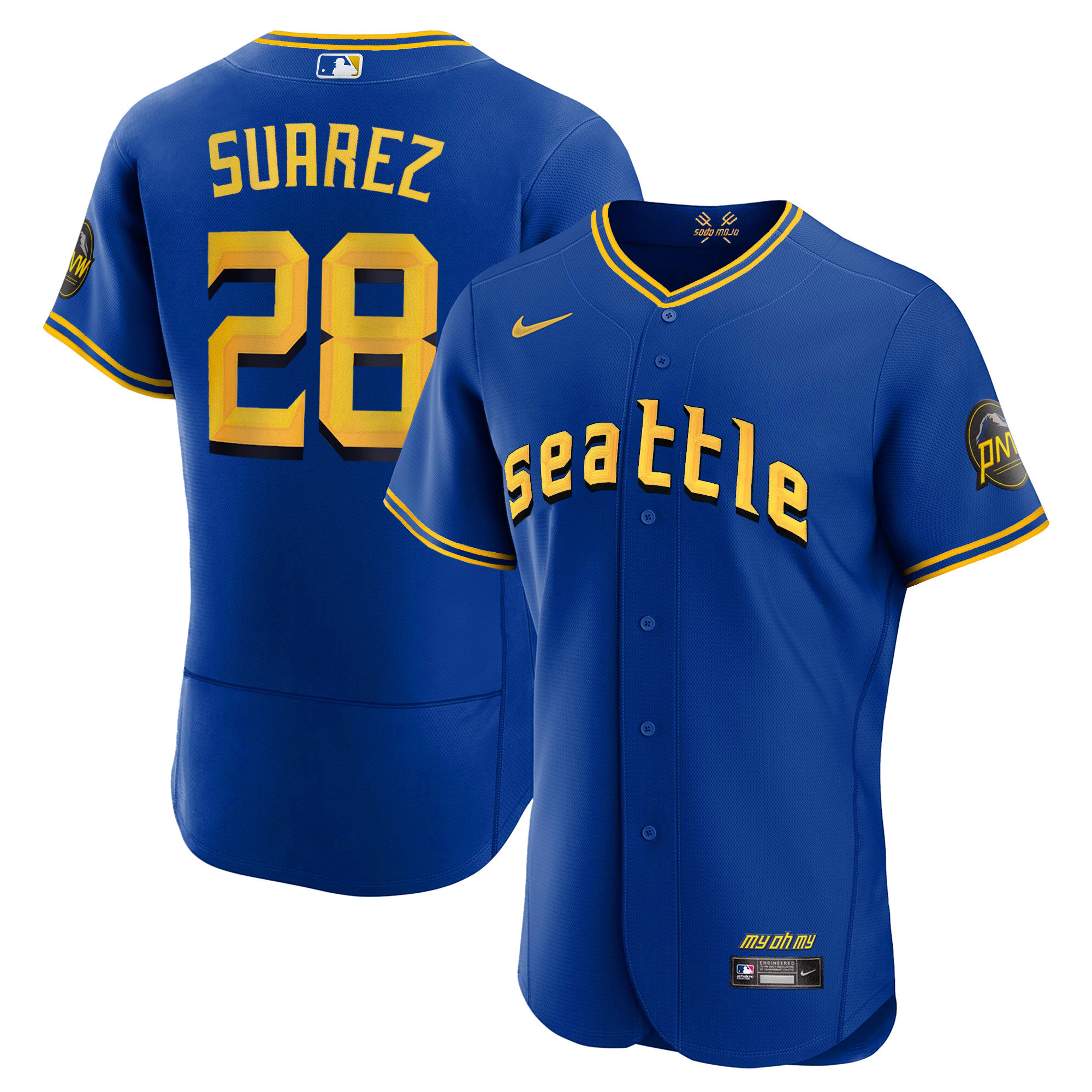 Eugenio Suarez Men's Seattle Mariners City Connect Edition Flex Base Jersey
