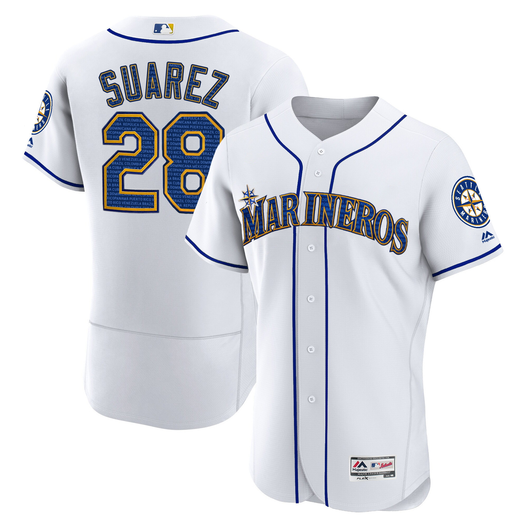 Eugenio Suarez Seattle Mariners Hispanic Heritage Jersey