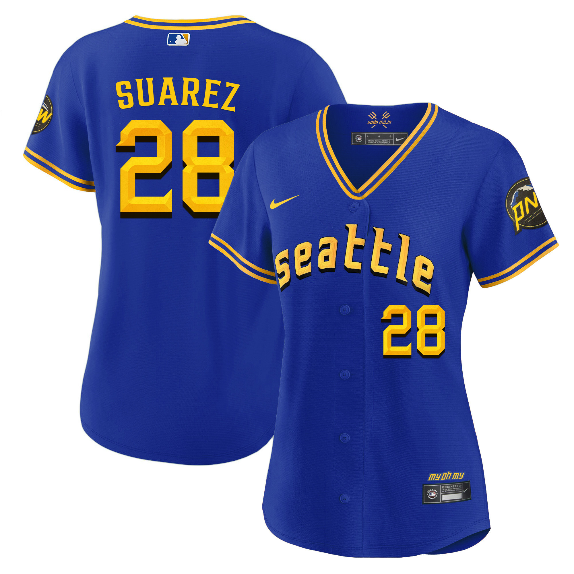 Eugenio Suarez Women's Seattle Mariners City Connect Fan Made Royal Jersey